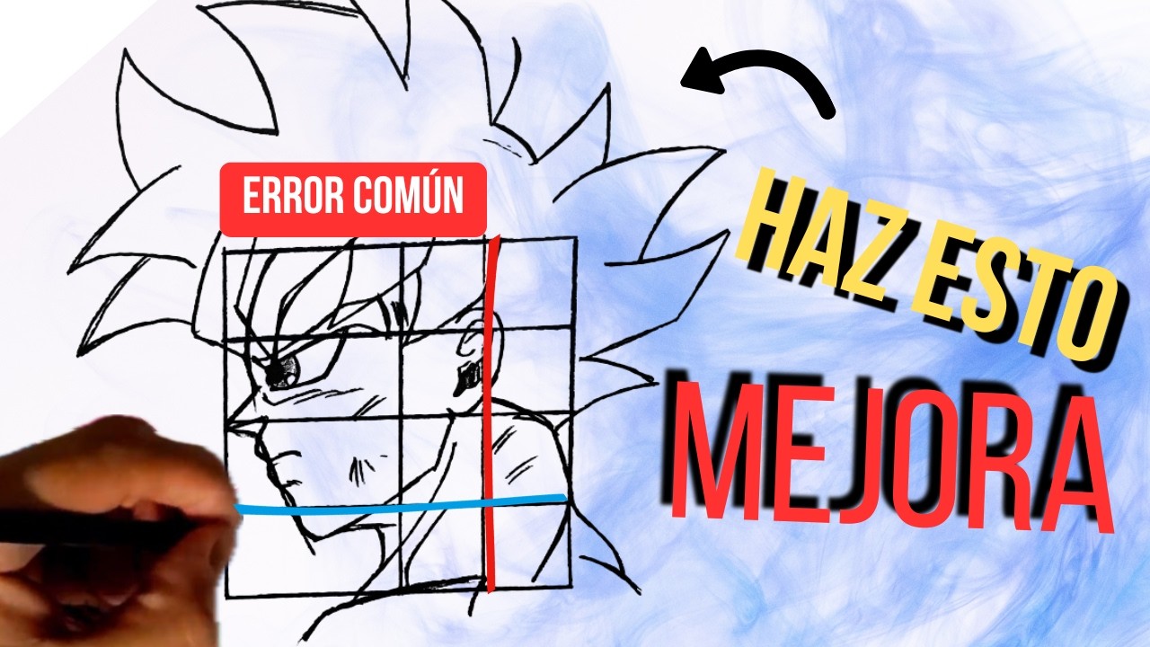 Cómo DIBUJAR a GOKU en 3 ángulos (frente, 3/4 y perfil) | TUTORIAL PASO A PASO