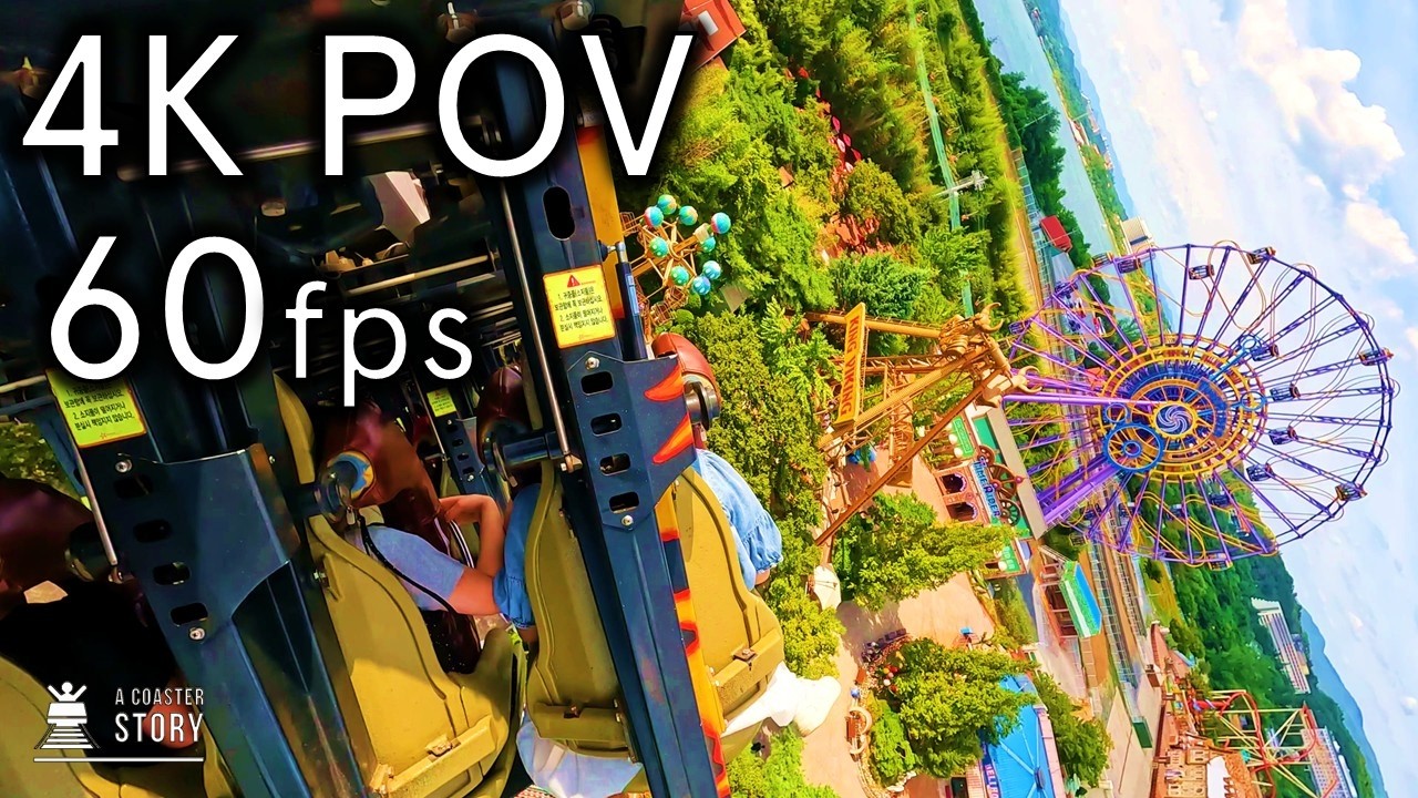Korea's Best Inverted Coaster! Phaethon - Gyeongju World 4K60 Back Right POV