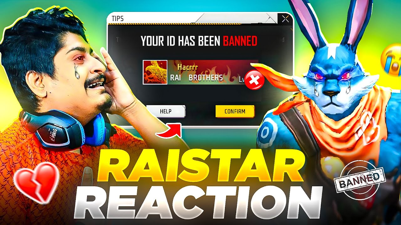 Raistar Reaction on Raistar Id Ban !!🥺💔 - Garena Free Fire