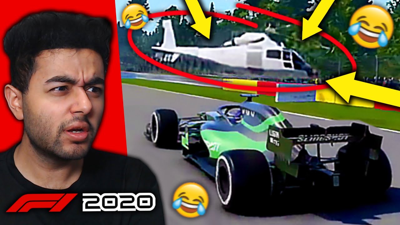 HELICOPTER COMES ACROSS TRACK MID-RACE on the F1 2020 Game!