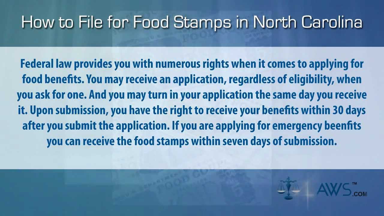 How to File for Food Stamps North Carolina