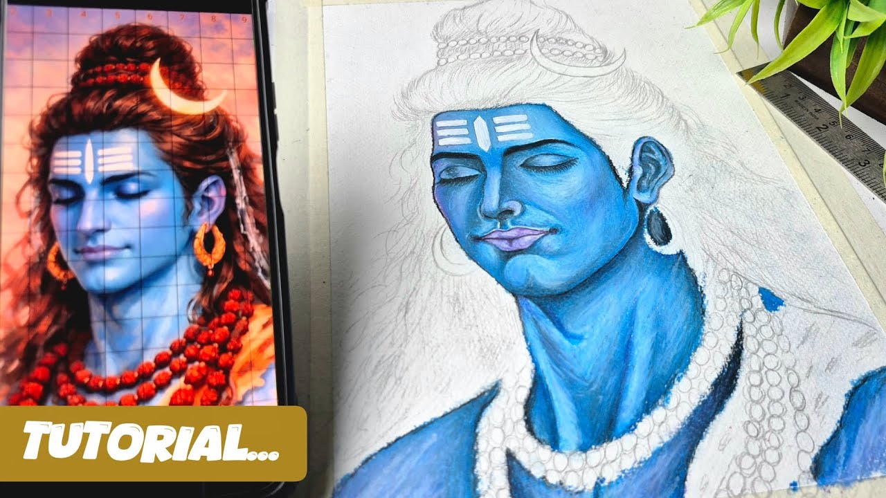 Draw With Me - Lord Shiva Drawing,  Mahadev Drawing, Part-2😍