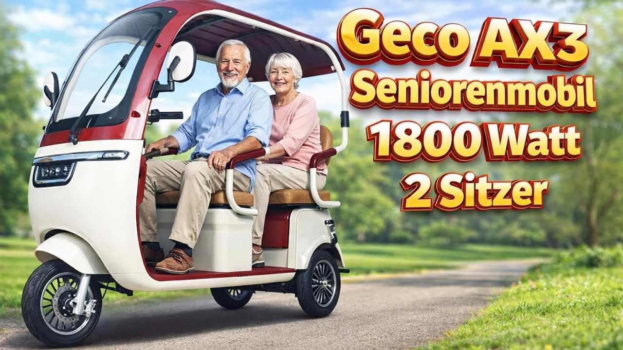 Geco AX3 Seniorenmobil mit Dach 1800W 72v