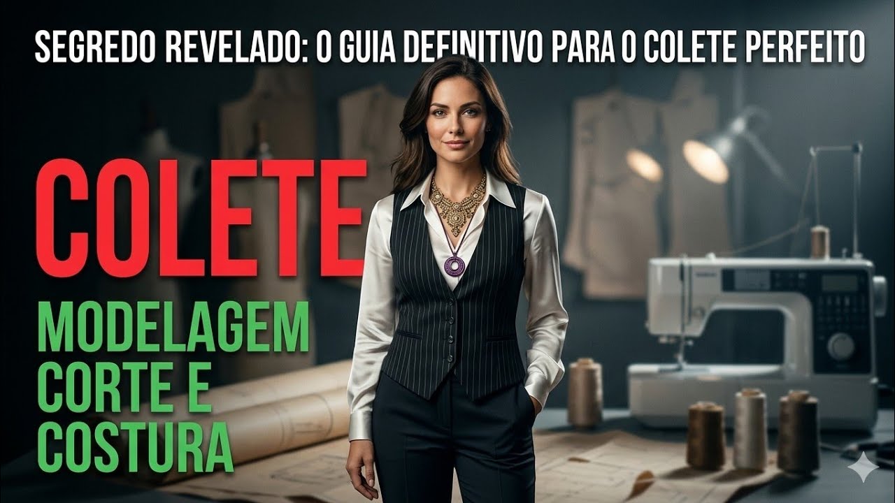 ✅️ DIY Como fazer Colete Feminino_Costura fácil passo a passo para iniciantes Gisleide Novelo
