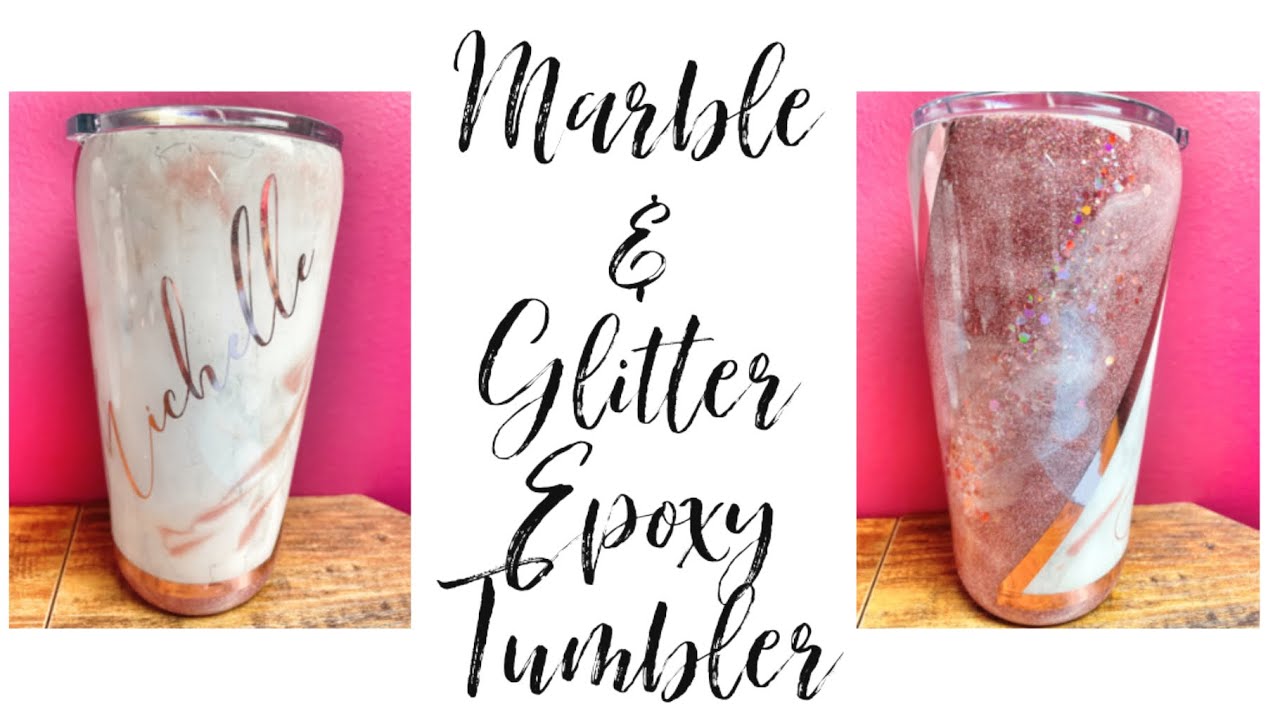 DIY Creating a marble & glitter tumbler with epoxy