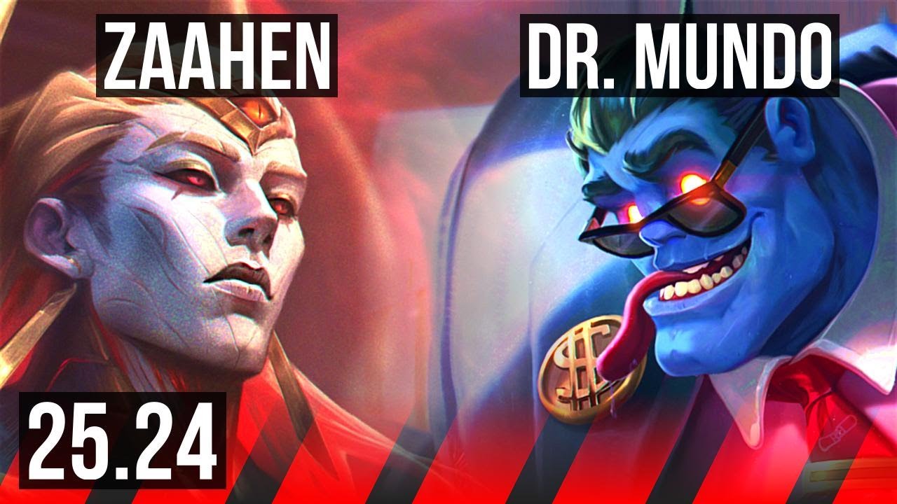 ZAAHEN vs DR. MUNDO (TOP) | Good KDA: 17/1/12, 73K damage | EUW Master | 25.24