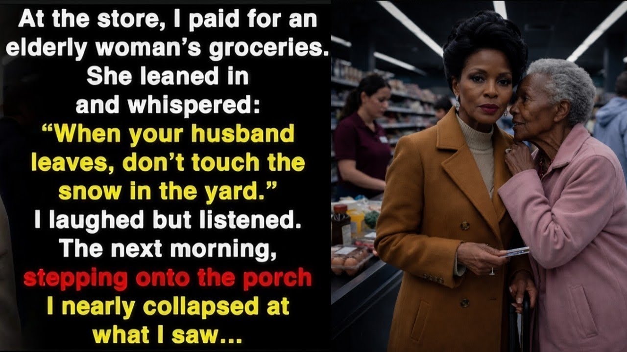 The woman whose groceries I paid: “When your husband leaves, don’t touch the snow in your yard.”