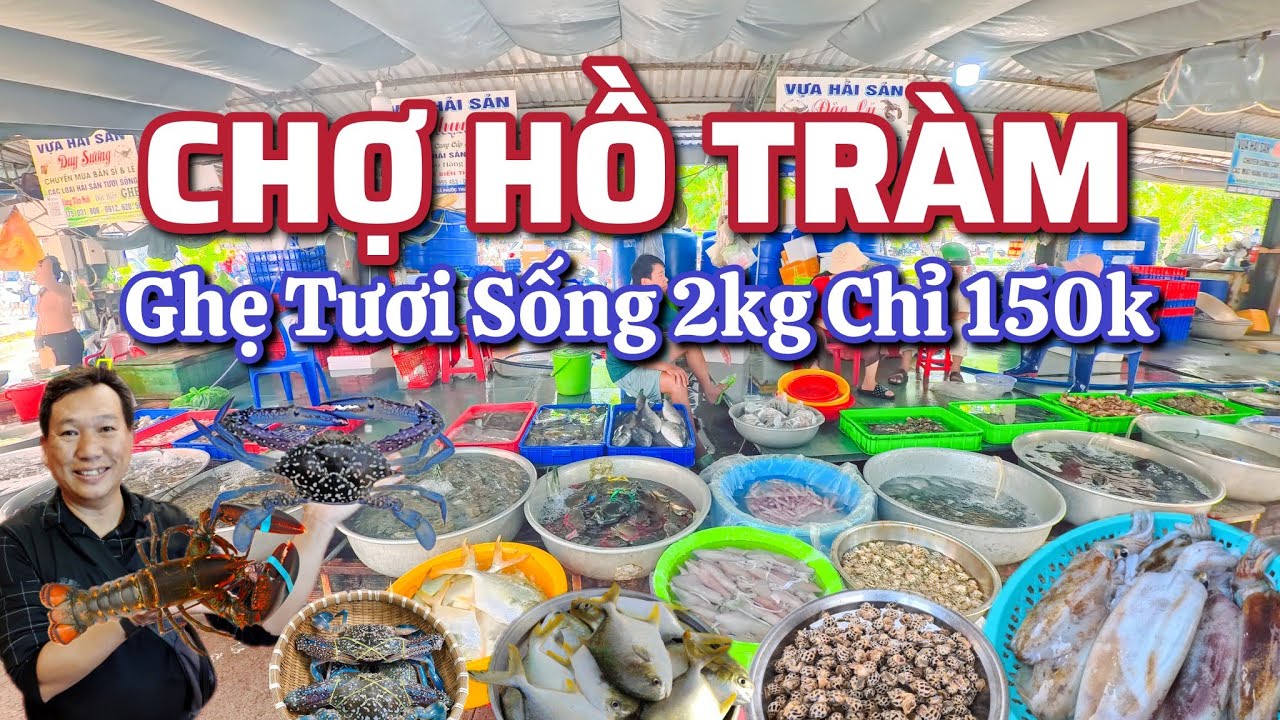 Chợ Hồ Tràm - Ghẹ Tươi Sống 2 Kg Chỉ 150K Từ Ghe lên.