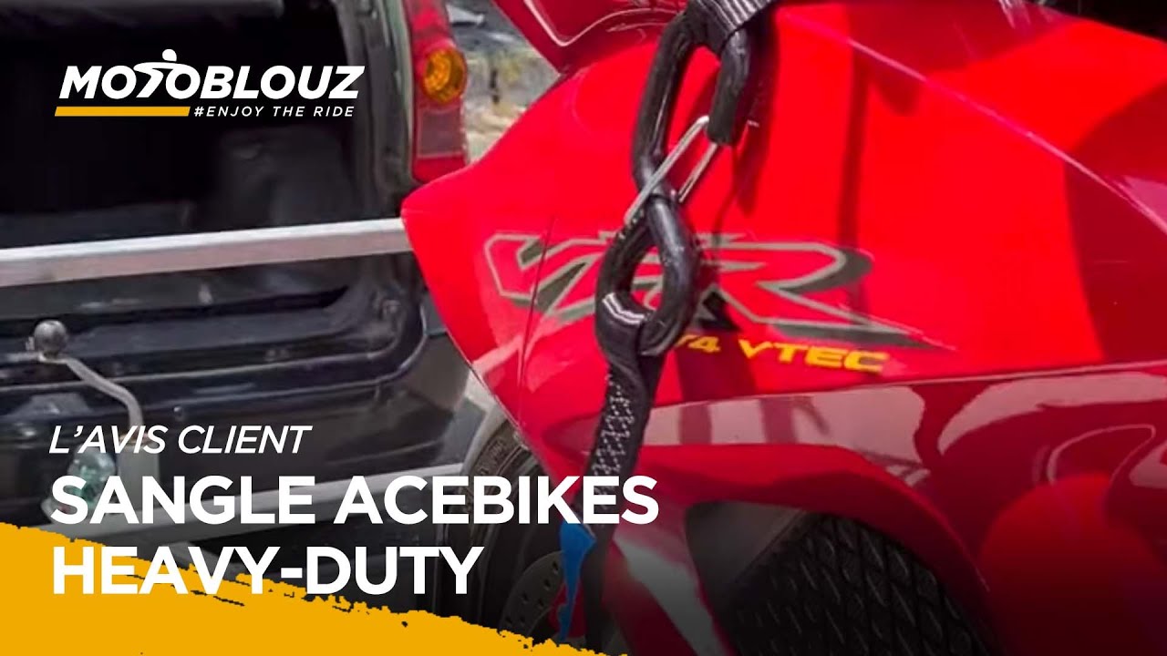 Loïc, client Motoblouz, présente la SANGLE ACEBIKES HEAVY-DUTY
