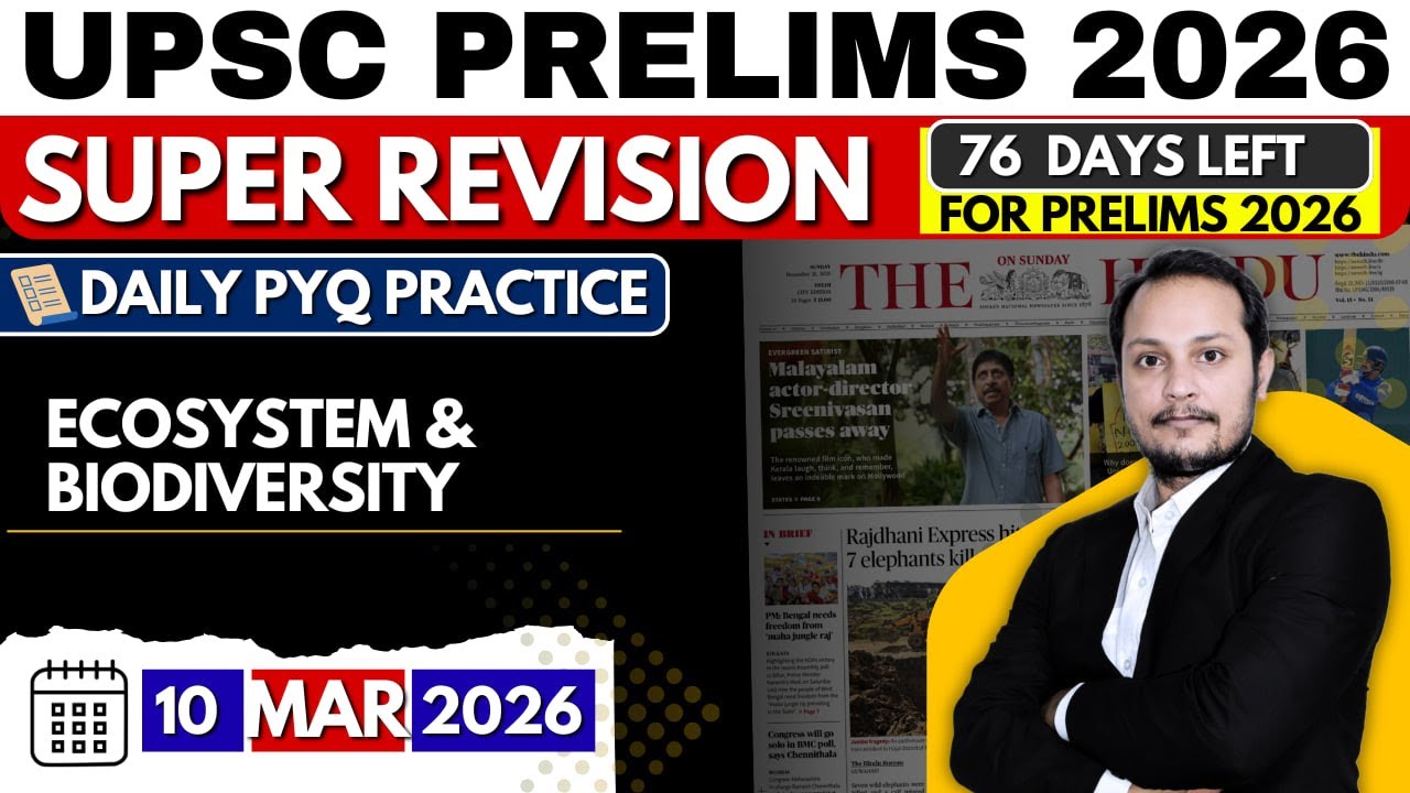 UPSC PRELIMS 2026 DAILY PYQ BASED DISCUSSION