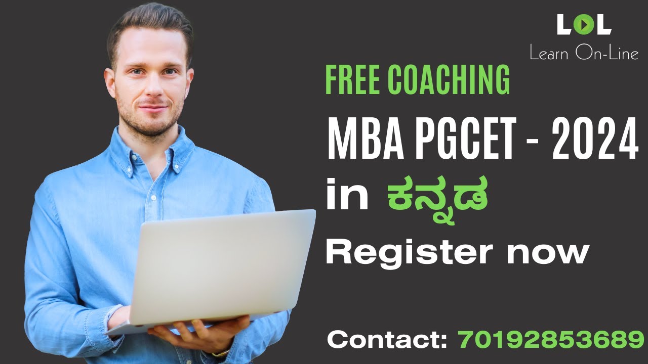 PGCET - 2024 | MBA Free classes for all in Kannada.