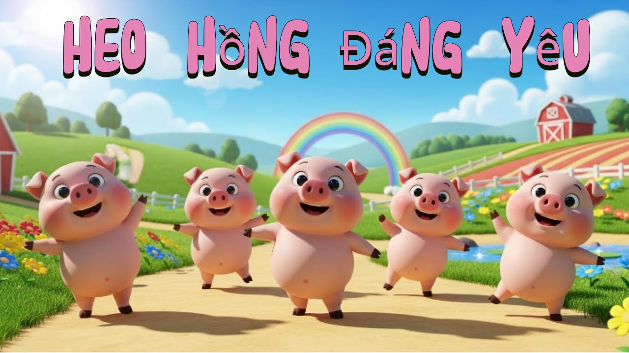 Nhạc Thiếu Nhi Vui Nhộn – HEO HỒNG ĐÁNG YÊU _  #xuhuong #funny #cartoon #trending #cute #chobe#ai