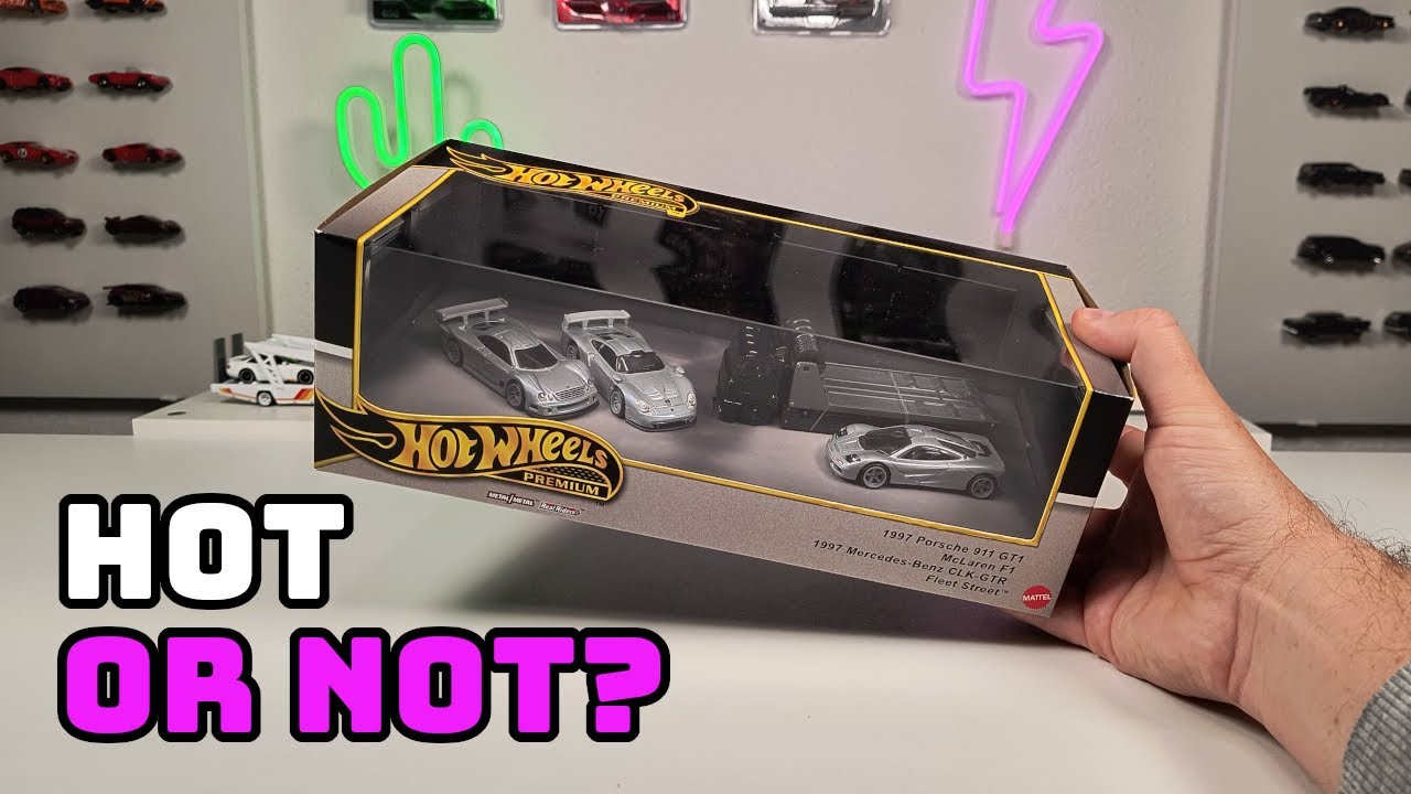 Unboxing/Review: New 2025 Hot Wheels Diorama Set | Porsche 911 GT1, Mercedes CLK-GTR, McLaren F1
