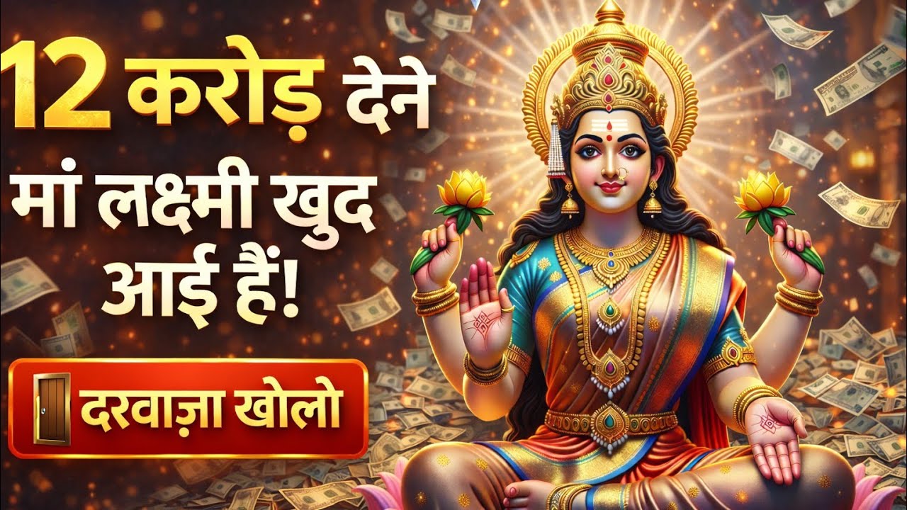 12 करोड़ देने मां लक्ष्मी खुद आई हैं। दरवाजा खोलो..🌺maa Laxmi ka sandesh 🌺