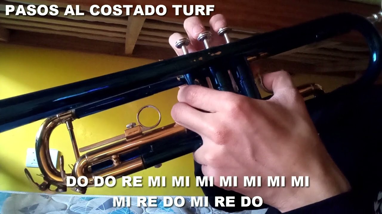 Pasos al costado Turf - trompeta notas