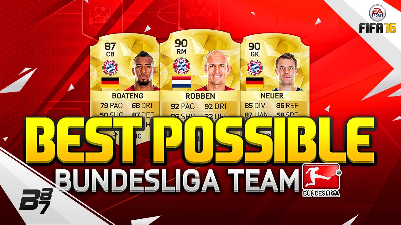FIFA 16 | THE BEST POSSIBLE BUNDESLIGA SQUAD! w/ ROBBEN AND MULLER!