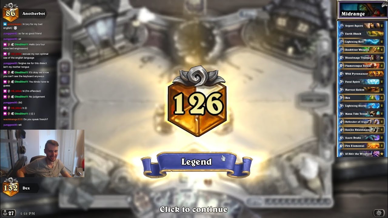 Hearthstone: Classic Midrange Shaman in Legend!