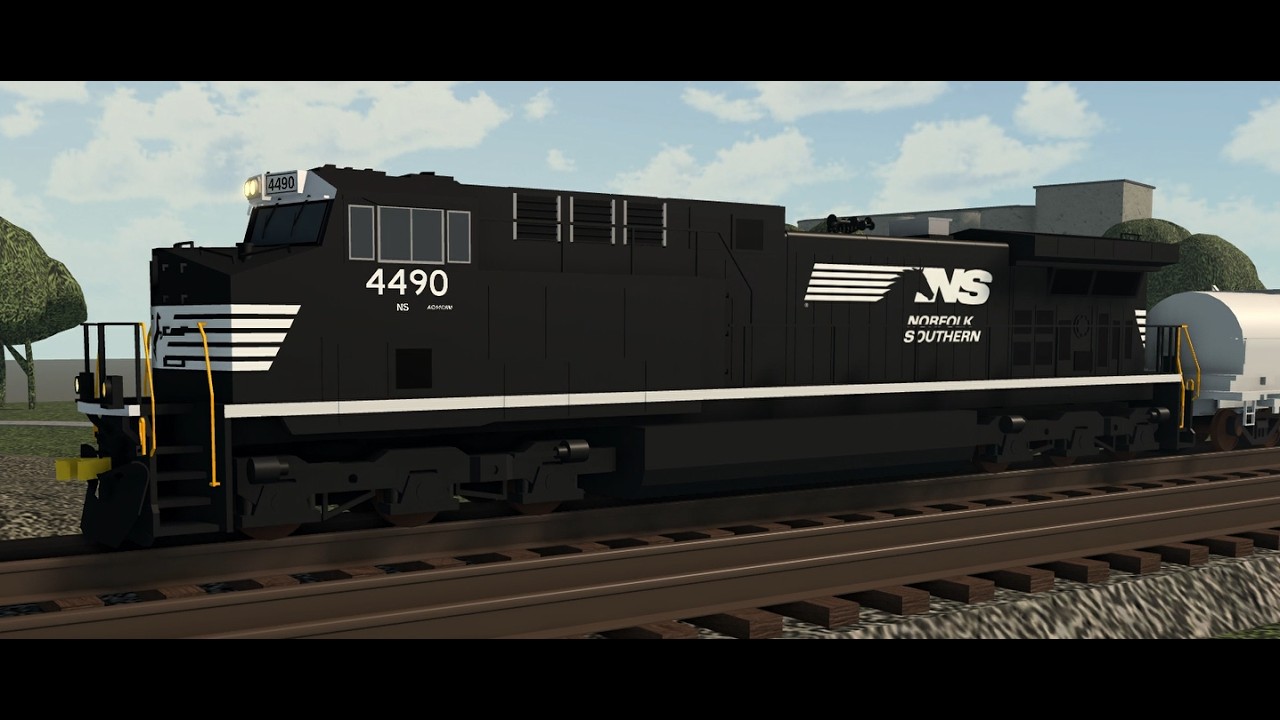 NS 4490 AC44C6M leads NS 13R a mixed freight train passing through Greencastle, PA