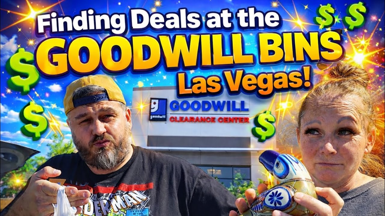 Накопление выгодных покупок в благотворительных магазинах Goodwill в Лас-Вегасе.