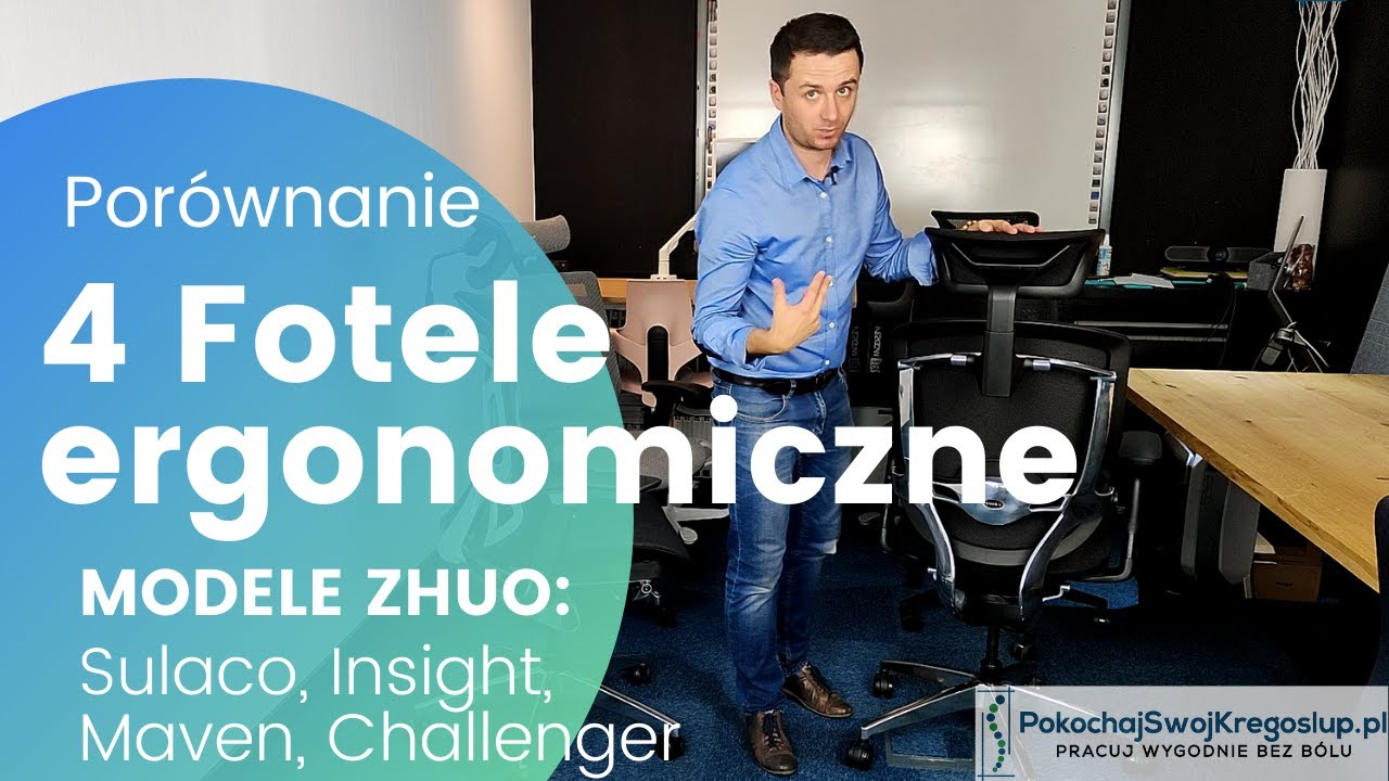Porównanie foteli ergonomicznyc: Sulaco, Insight, Maven, Challenger do pracy przy komputerze