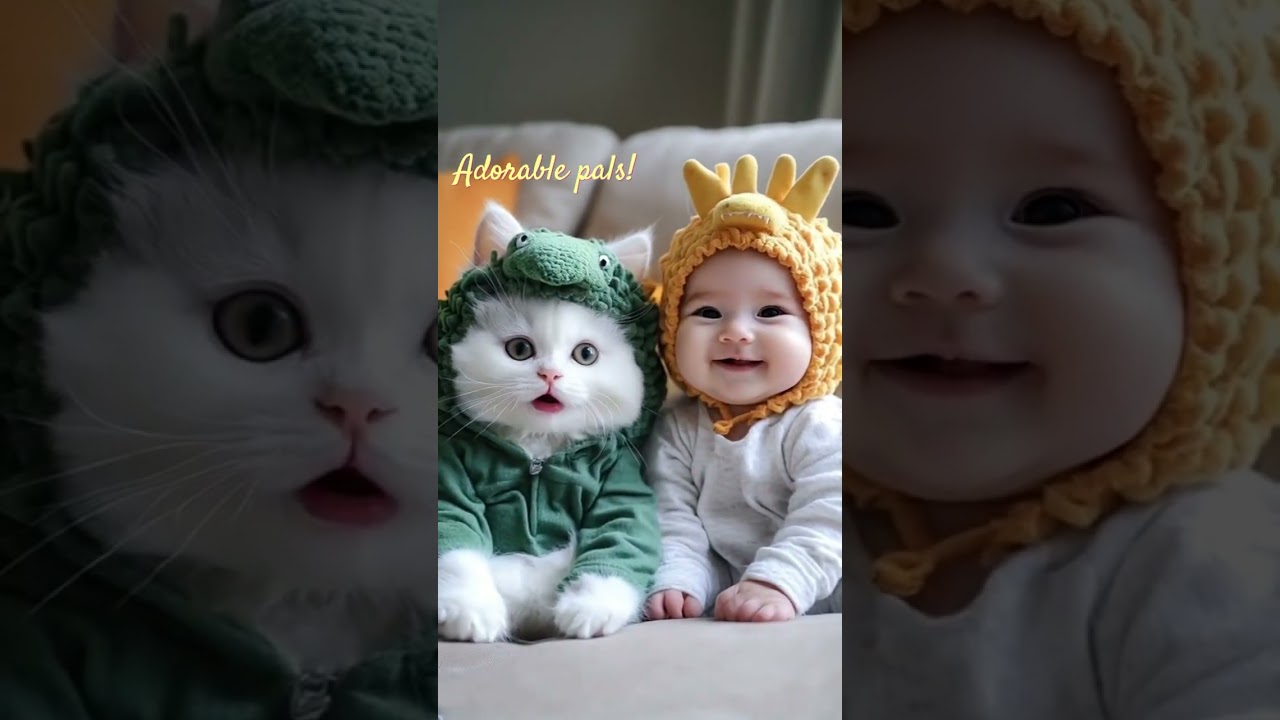 Cats and babies make adorable pals Part 2 #catsandbabies #cutecompilation #cutecostumes