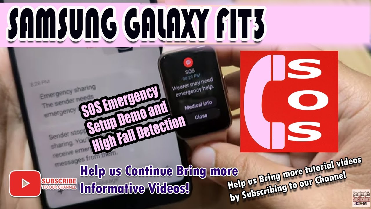 Galaxy Fit 3 - SOS Emergency Setup Demo and High Fall Detection Activation