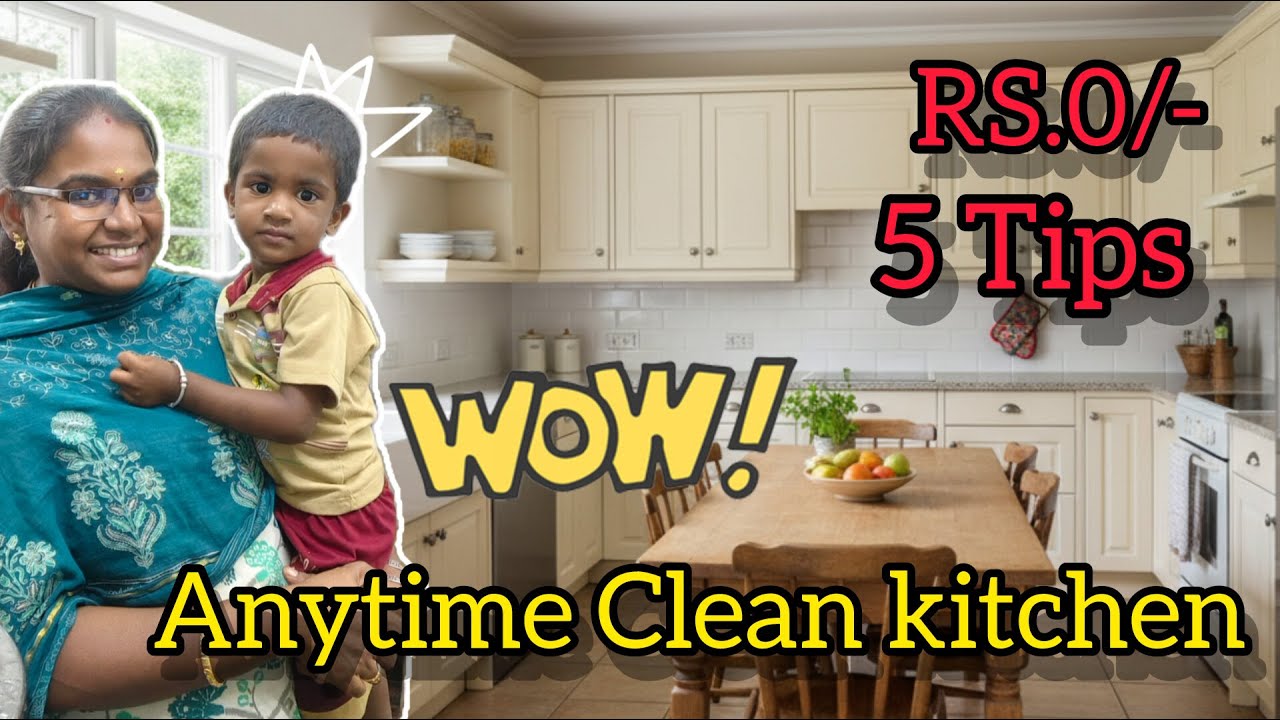 5 Easy and  Smart tips for Clean kitchen | Kitchen எப்போதும் பளிச்சுன்னு இருக்கும்