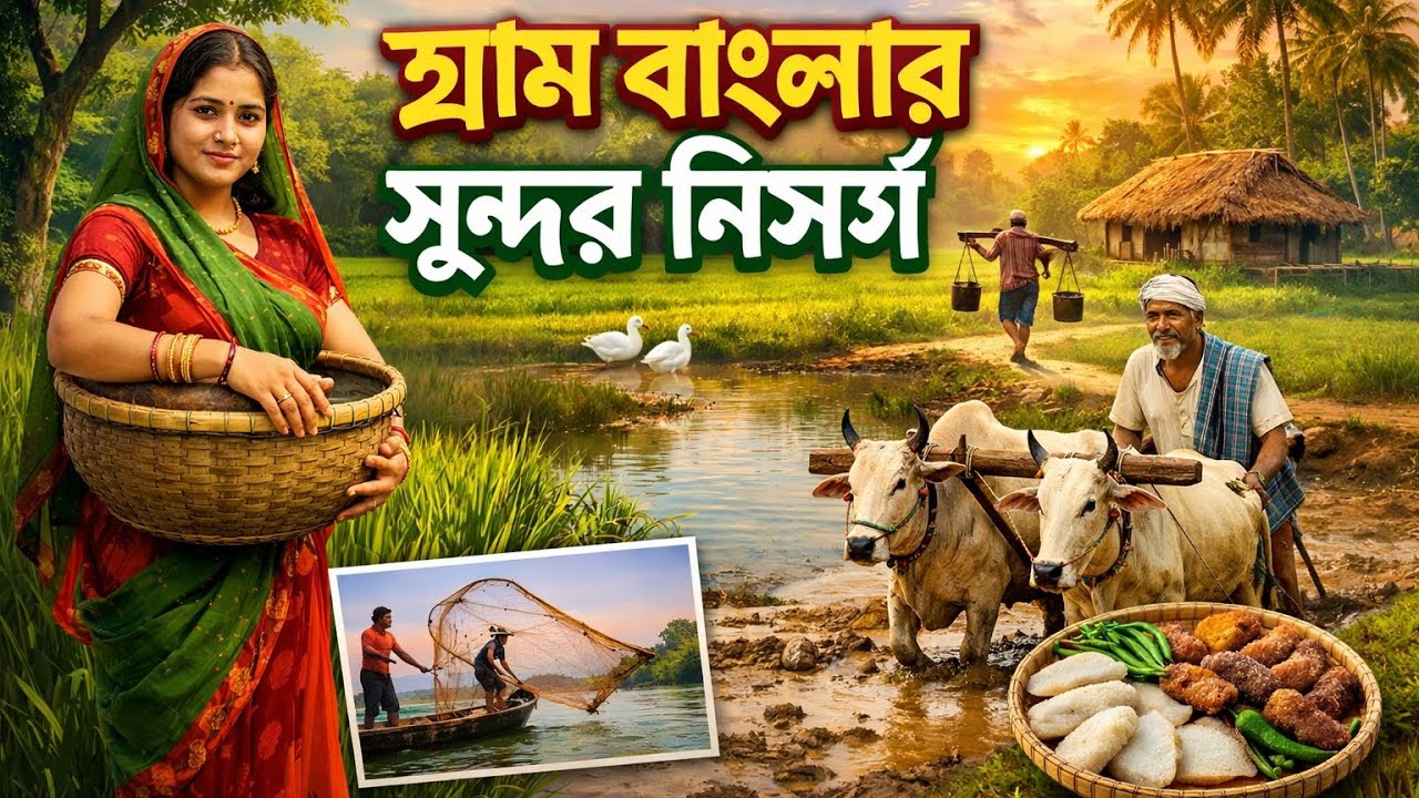 গ্রাম বাংলার সৌন্দর্য মুহূর্তগুলো। গ্রাম বাংলার ঐতিহ্যবাহী অনেক ভালোই লাগে। Gram Bangla Sundar Jo 