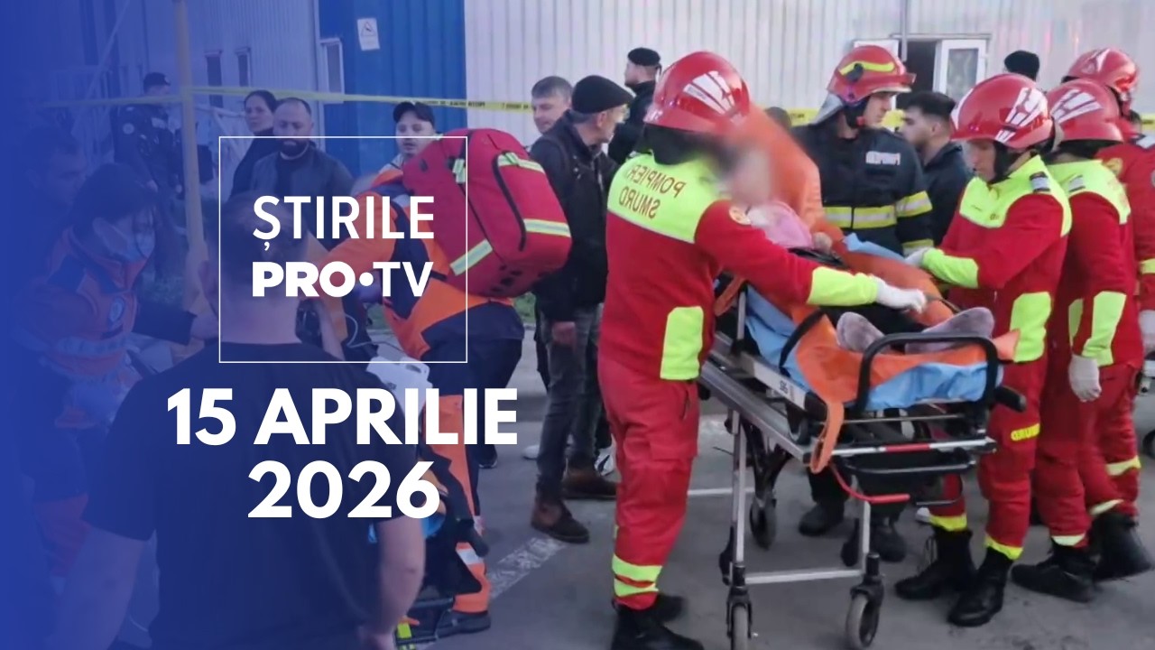 Știrile PRO TV - 15 Aprilie 2026 | Bloc cuprins de flăcări &icirc;n Constanța, 12 persoane la spital