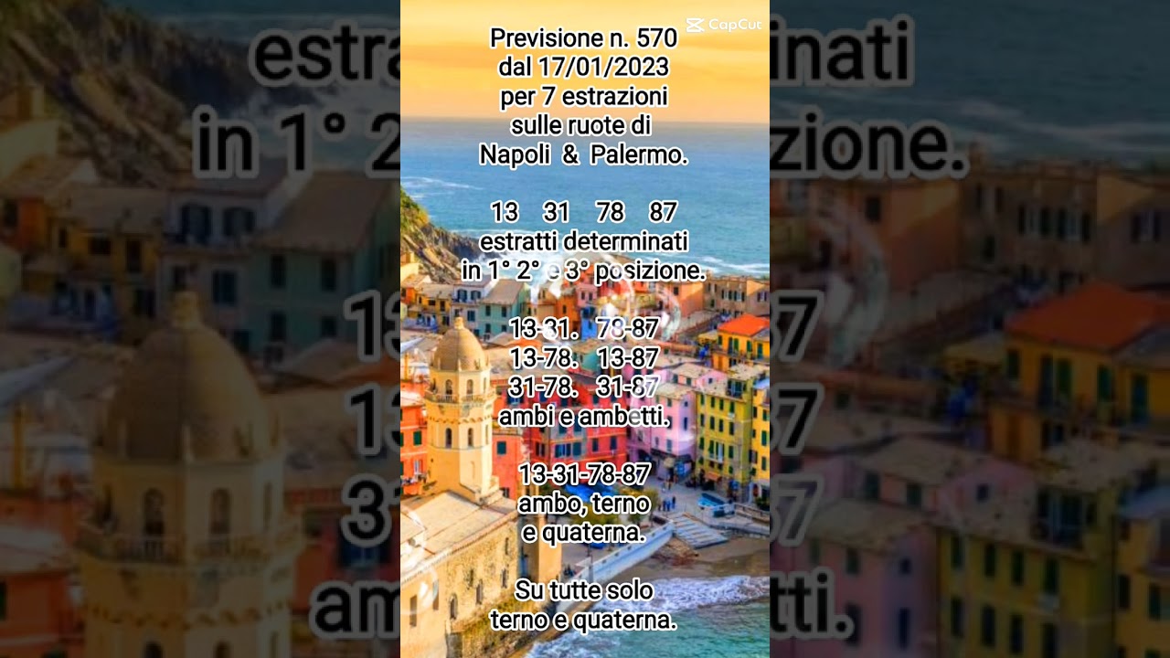 PREVISIONE DEL LOTTO OMAGGIO N. 570. DAL 17/01/2023.