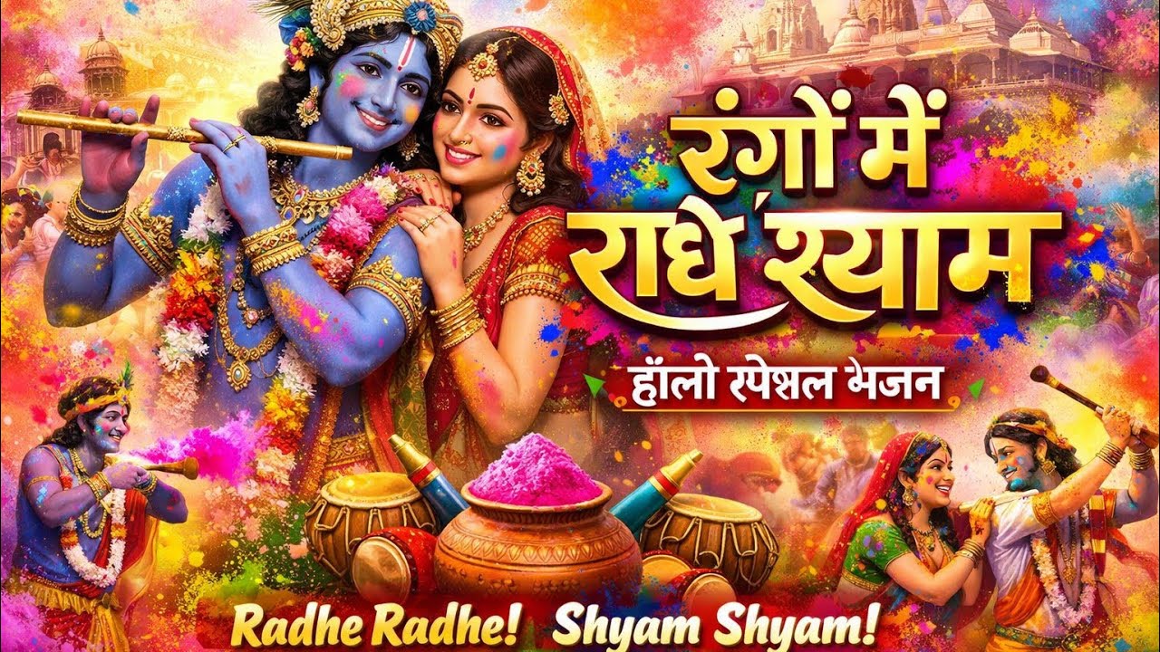होली है! 🎨🔥 राधे श्याम रंग बरसे | Energetic Holi Bhakti Song 2026 | Radha Krishna Holi Special