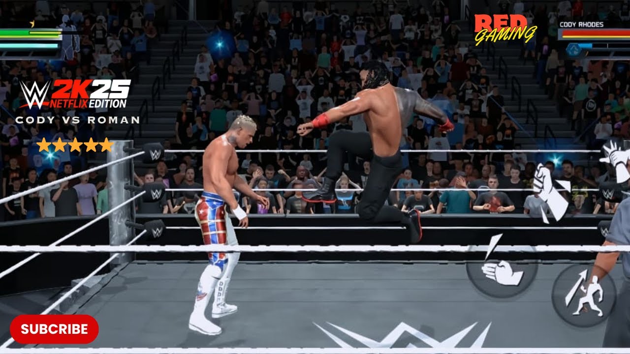 Cody vs Roman – WWE 2K25 Netflix Edition Mobile Gameplay | 5⭐ Epic Match!