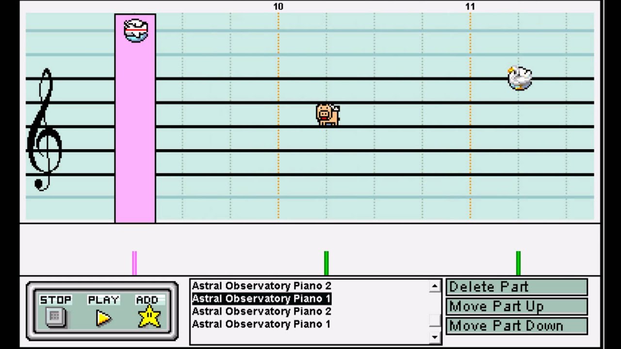Mario Paint - Zelda, Majora's Mask: Astral Observatory (Piano)