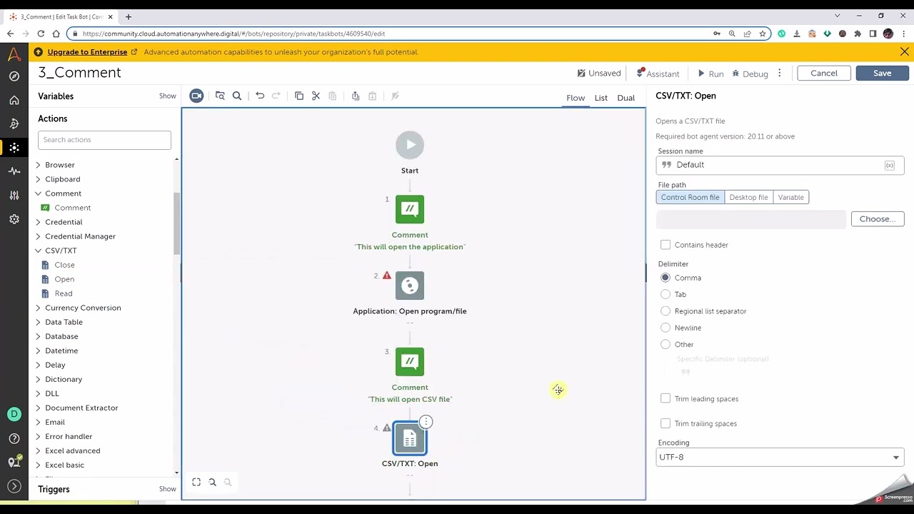 Automation Anywhere AA360 Comments 3