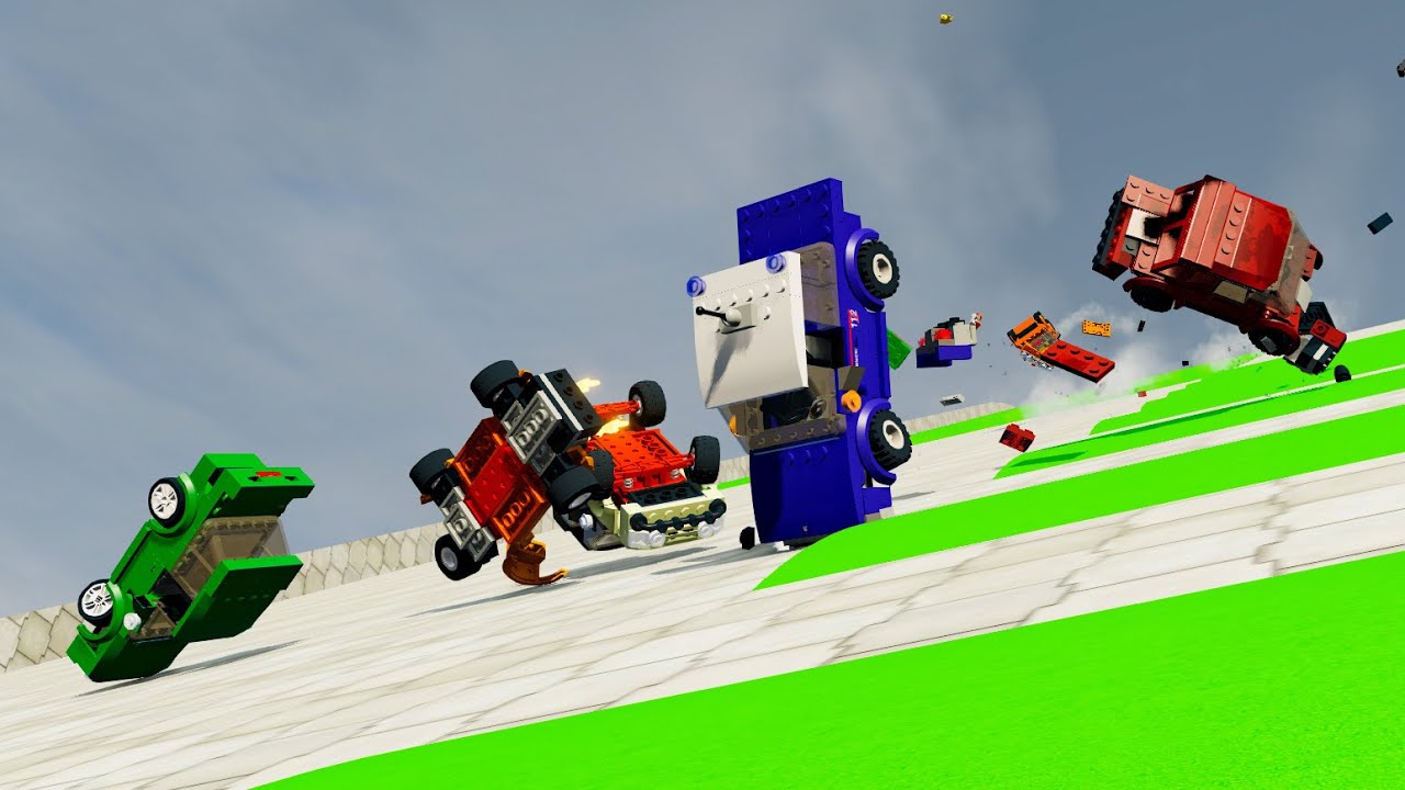 Lego cars crash tests beamng drive