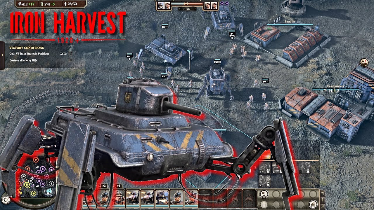 Игровой процесс Iron Harvest | Интенсивные многопользовательские сражения 2 на 2 | Саксония проти...