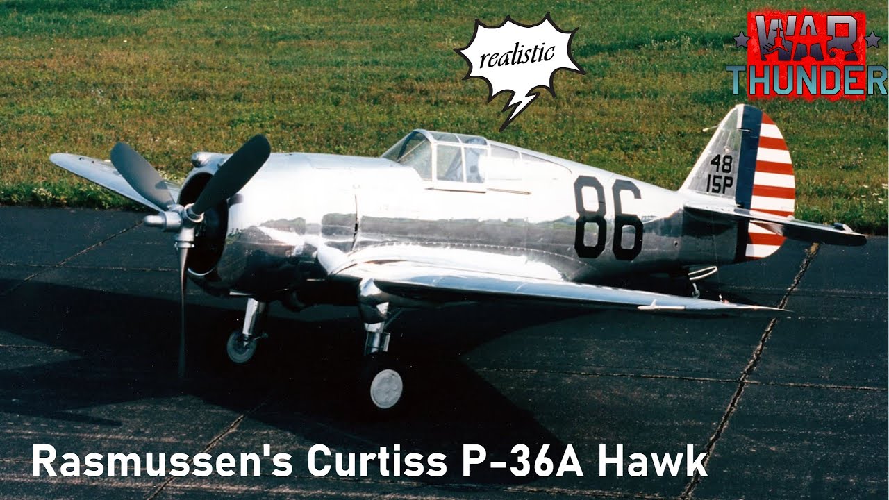 War Thunder - [USA] Rasmussen's Curtiss P-36A Hawk - Map: Battle for Bastogne (Air Realistic)