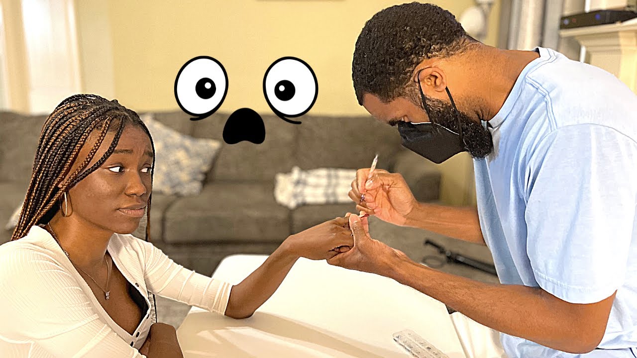 When you SHOCK your daughter after she schedules her nails without telling you but needs your money