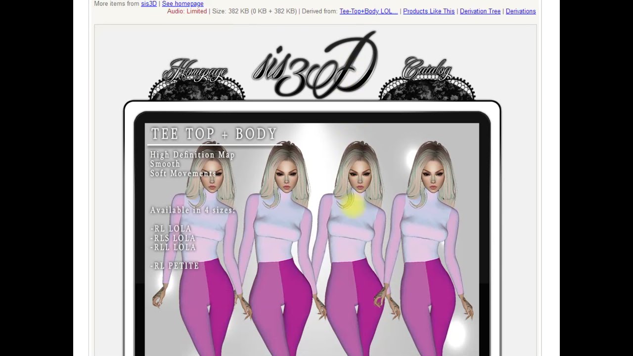 Shopping Creating and the derive chain in IMVU