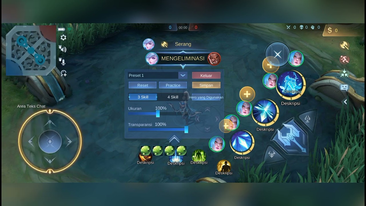 CARA GESER MAP ML pro player || Map, Posisi tombol, joystick arah