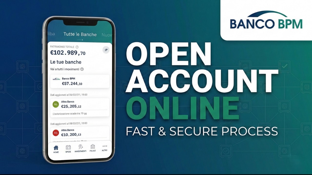 Как открыть онлайн-счет в Banco BPM (2026) &mdash; пошаговая инструкция по входу в систему.