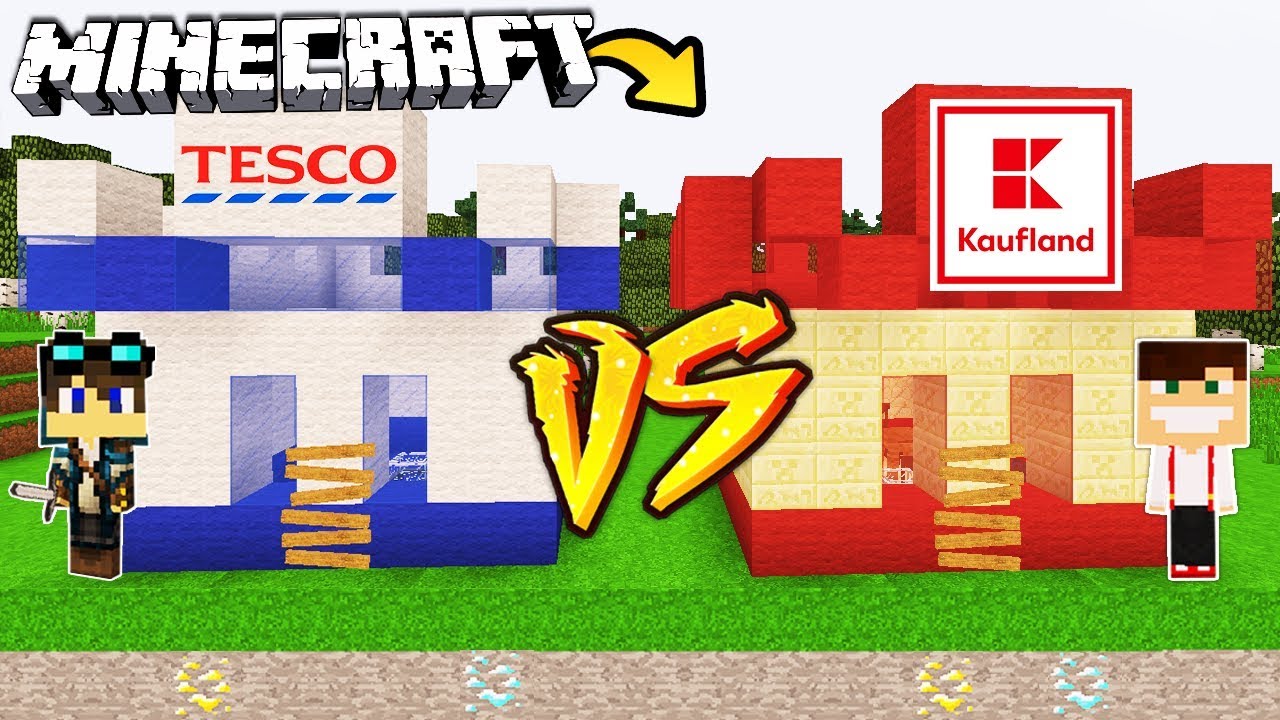 ZAMEK TESCO VS ZAMEK KAUFLAND W MINECRAFT!