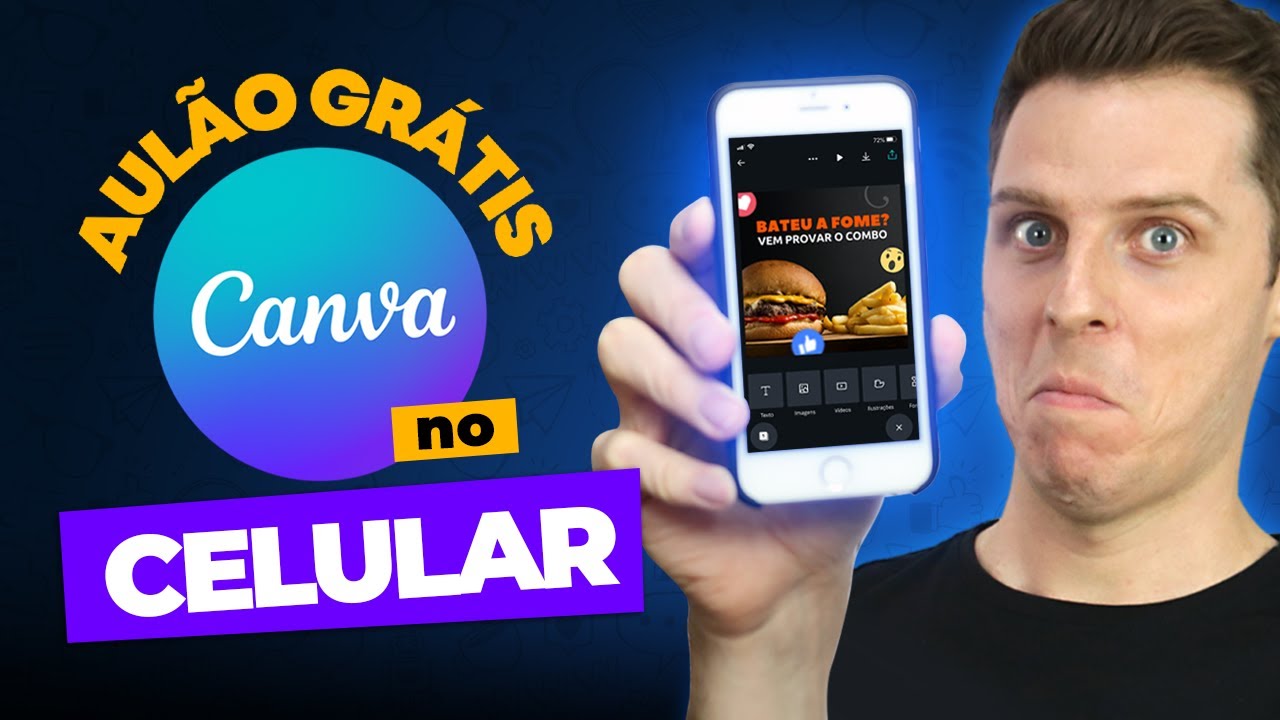 🤳 Como usar o Canva Pelo Celular? Crie Posts de GRAÇA usando somente seu celular!