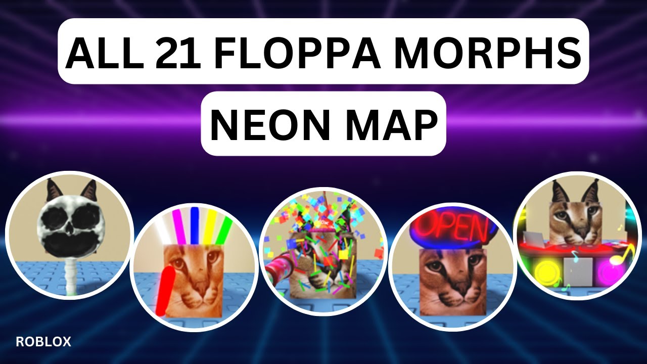 How To Find All Floppas in Neon Map | Roblox Find The Floppa Morphs