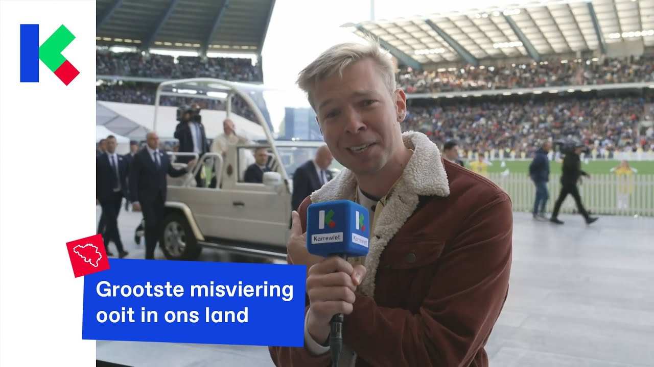 37.500 gelovigen in Koning Boudewijnstadion voor Paus Franciscus