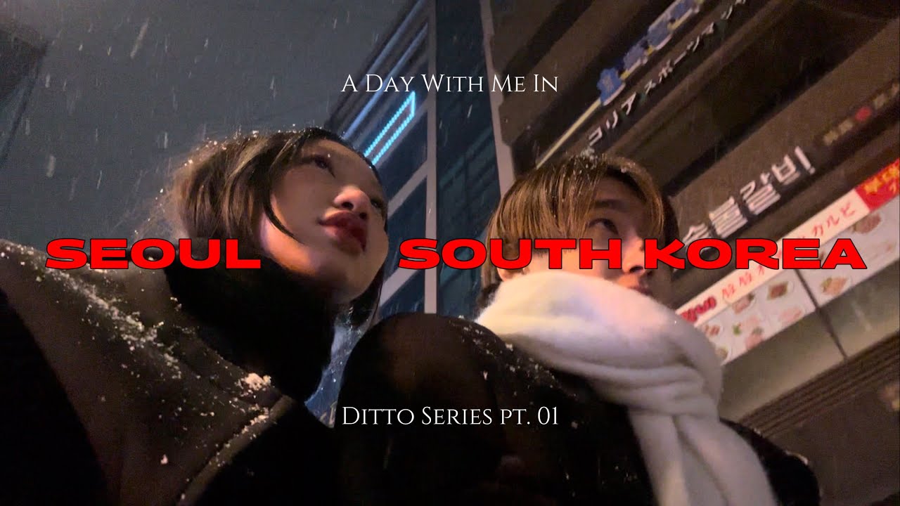 DITTO SERIES | A Day with me in Seoul, South Korea  ⋆⁺₊❅.  snow, street food, k-pop, korean cosmetic