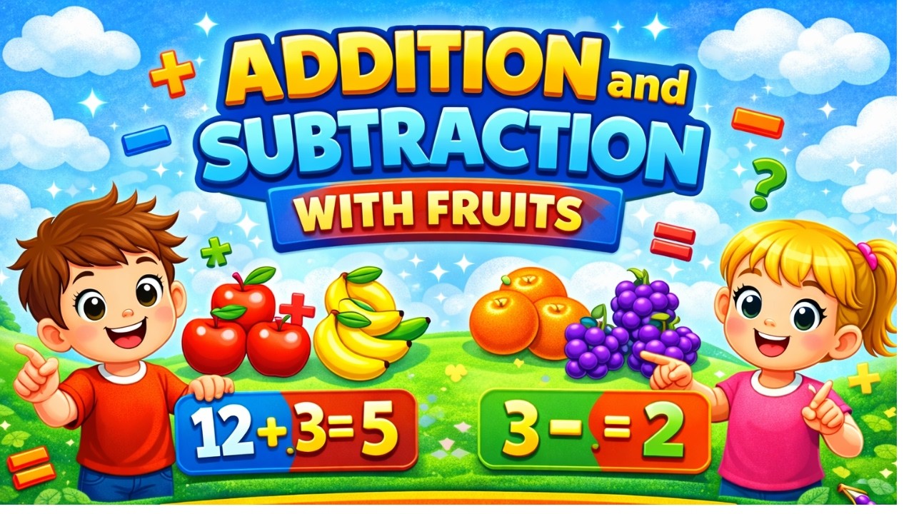 Addition and Subtraction with Fruits | Learn Math for Kids