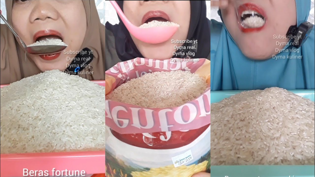 DYMA KULINER 💕Kompilas Shorts 10 Vidio💕Makan Beras Mentah💕 #mukbang @dymaaaaa @Dymakuliner