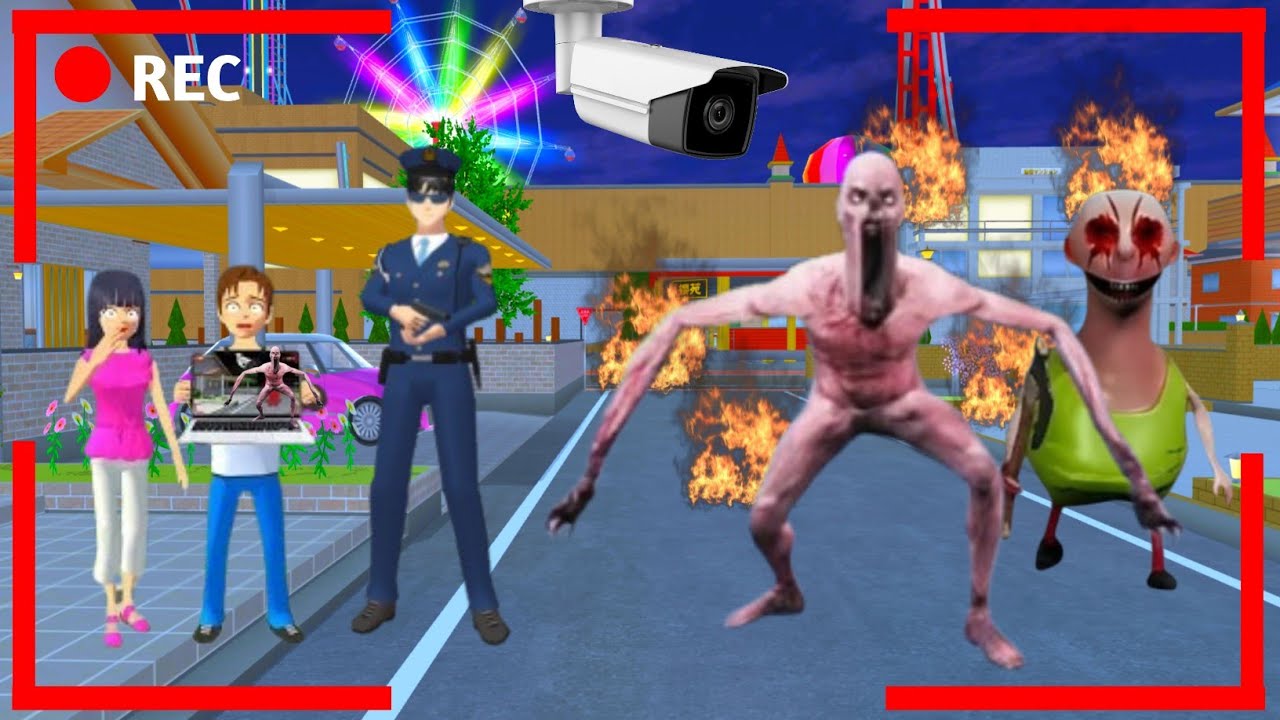 Yuta Mio Panik CCTV Merekam ANOMALI ZOMBIE  Menyerang Kota Sakura 😱 | Sakura School Simulator 
