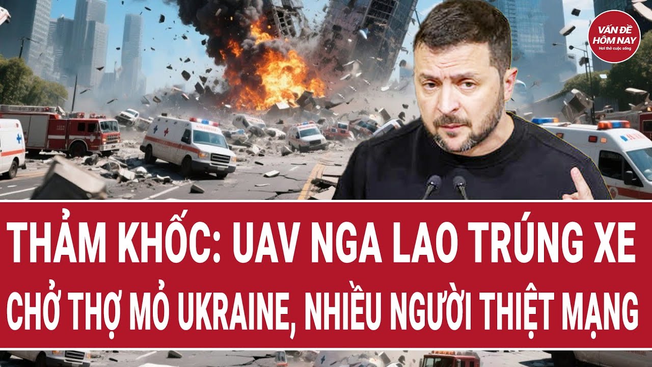 Tin thế giới: Thảm khốc: UAV Nga lao trúng xe chở thợ mỏ Ukraine, nhiều người thiệt mạng